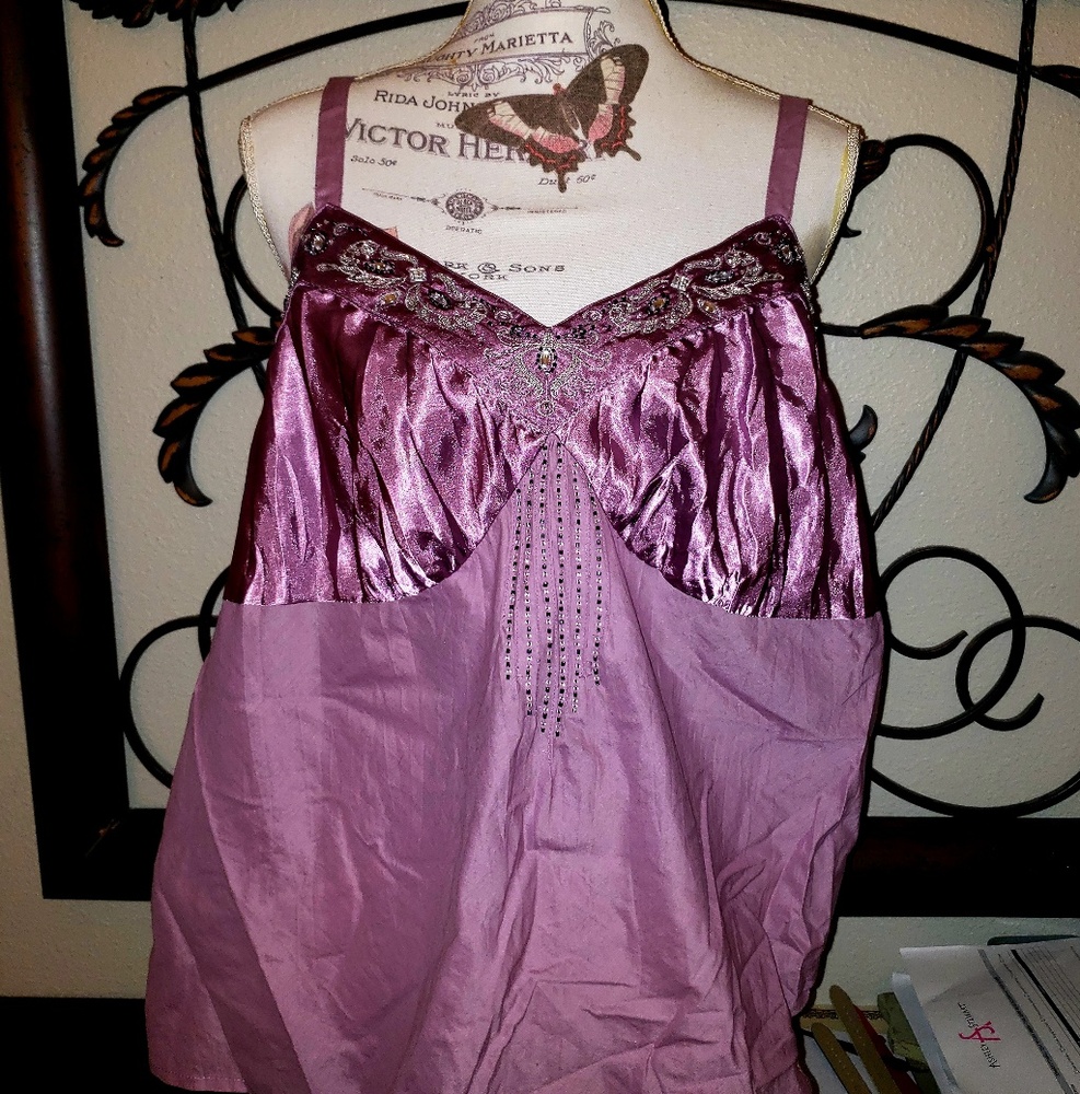 Venezia Embellished cami NWOT size 16